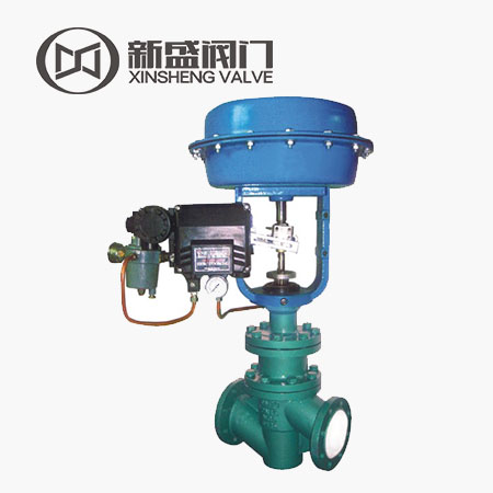 Fluorine-butterfly cut-off valve adjustment